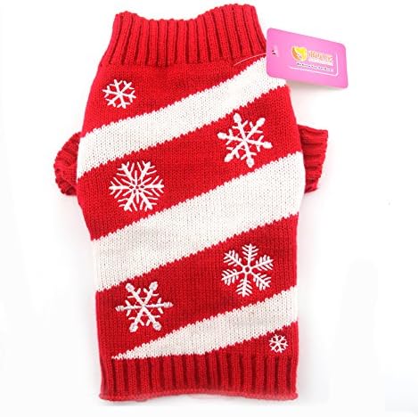 DOGGYZSTYLE Vintage Christmas Themed Holiday Festive Pet Cat Dog Sweater Jumper Clothes