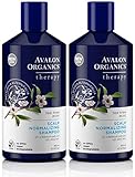 Avalon Organics Scalp Normalizing Tea Tree Mint Shampoo, 14 Ounce (Pack of 2)
