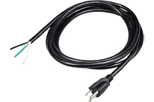 LANJGJIAYAN 14AWG SJT Electricheavy Duty Extension Cord - Replacement Power Cord with Open End - 4.92 Feet Extension Cord, Three-Wire with Ground Wire (Power Cord)