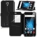 IVSO BLU Vivo XL 2 Case - [View Window] [Stand View] [Full Range Protection] Ultra-thin Super Magic Folio Stand Case for BLU Vivo XL 2 / BLU Vivo XL2 Phone(Black)