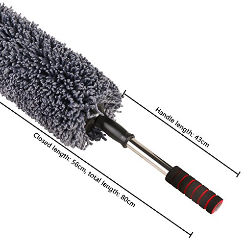 Car Duster Kit, Set of 3, UPRA Upgraded Ultra Soft Microfiber Set, Lint free, Extendable Handle, 32.6 inches, Multipurpose Functional for Interior, Exterior, Auto, Truck, SUV, RV, Motorcycle