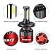 Infitary LED Headlight Bulbs H4 Conversion Kits High/Low Beam Auto Headlamp Dual Beam Car Headlight 72W 6500K 8000LM Extremely Super Bright COB Chips- 1 Pair- 3 Year Warranty (H4/9003/HB2 Red)
