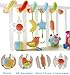 SHILOH Kid Activity Spiral Wrap Around Crib Bed Bassinet Stroller Rail Toy Developmental Plush Soft Toys, Garden