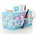 Liroyal Newest Makeup Cosmetic Storage Box Bag Bright Organiser Foldable Makeup Stationary Container,Blue