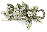 Vwhite Womens Flower Crystal Hair Clips Barrettes Hair Accessories