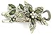 Vwhite Womens Flower Crystal Hair Clips Barrettes Hair Accessories Green