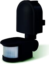 Luceco LGIP44WSB-01 LED Tilt and Swivel PIR Wall Light Black 180° view 1