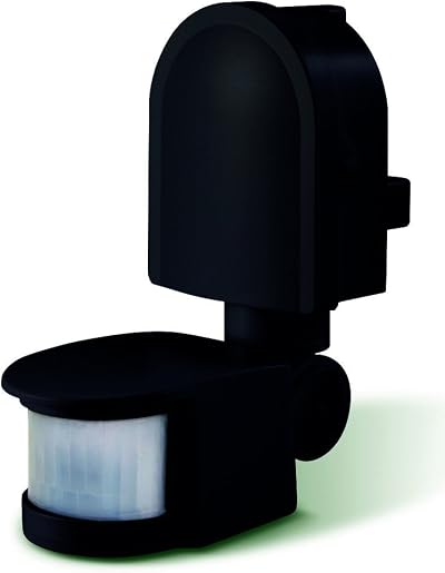 Luceco LGIP44WSB-01 LED Tilt and Swivel PIR Wall Light Black 180°