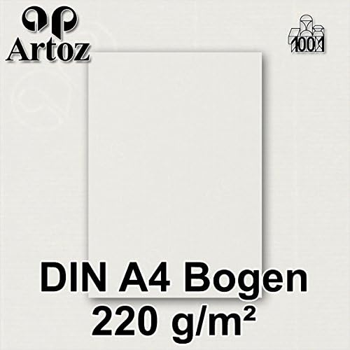 Artoz 1001 A4 Card Sheet – 220 g/m²/Gift Box/Parent 50 Pieces 240 - Ivory-Elfenbein