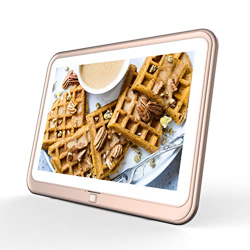 Digital Picture Frame, HP 10.1 inch WiFi Photo Frame, 1280×800 HD IPS Display, 8GB Internal Storage, iPhone & Android App, Support Photo, Music, Calendar with Built-in Speakers – Golden