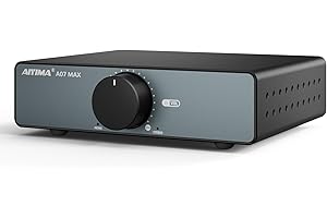 AIYIMA A07 MAX 2 Channel Stereo Amplifier Home Audio 300W*2 TPA3255 Class D Power Amp/Bridgeable Mono Amplifier 600 Watt with 3.5mm Line Output for Passive Bookshelf Speakers+DC36V 6A Power Adapter