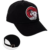 Desert Cactus Winston-Salem State University Baseball Hat Rams WSSU Brimmed Embroidered Cap Adjustable Cloth Strap Adult (Style A) Black