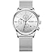 Megir Mens Stainless Steel Mesh Band Business Luminous Chronograph Quartz Wrist Watches