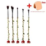 Paymenow 5 Pieces Rose Make Up Foundation Eyebrow Eyeliner Blush Cosmetic Concealer Brushes