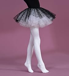 LUCKELF Girls Glitter Tights, Soft Opaque Tights