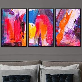 signwin 3 Piece Framed Canvas Wall Art Abstract...