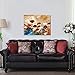 Wieco Art Giclee Canvas Prints Wall Art Blooming Poppies Modern Gallery Wrapped Grace Contemporary Flowers Artwork Colorful Floral Pictures Paintings Ready to Hang for Bathroom Home Decorations