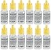12 Bottles 10K Gold Metal Test Acid Karat Testing Liquid Solution Jewelry Tester