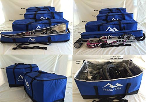 Large Multi-Purpose Bags for Travel Cargo, Sports, Camping, Hunting, Fishing Gear, Child Car Seats, All Strollers, Joggers, Storage, Tough Ballistic Fabric, Multilayered, Padded, Waterproof