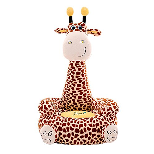 O-Toys Baby Chairs Siting Learning Infant Seat Toddlers Plush Stuffed Animal Pillow Cushion Sofa for Kids 2-8 Years Giraffe