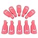 Benbilry Nail Polish Remover Clips, 10 Pcs Reusable Soak Off Gel Plastic Nail Art Soak Off Clip Caps UV Gel Polish Removal (Pink)