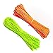 ThreeBulls 1.8mm Fluorescent Reflective Guyline Tent Rope Camping Cord Paracord (Green,Orange, 20m)