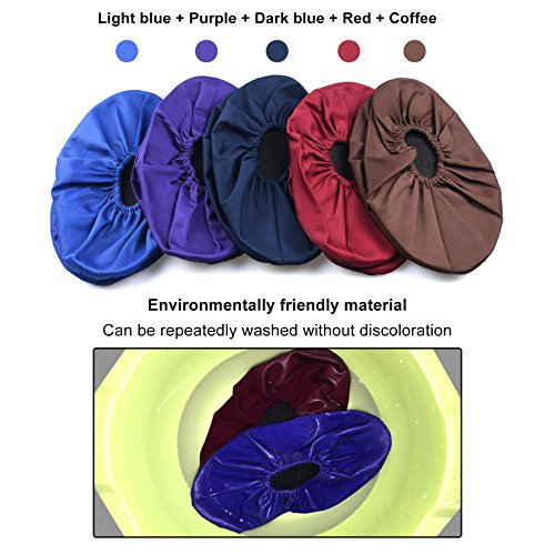 5 Pairs Non Slip Washable Reusable Shoe Covers Cotton and Polyester For Household Thickened Boot Covers