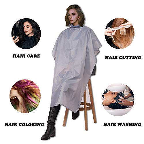 Waterproof Barber Styling Cape - Professional Salon Cape for Men, Unisex Black Hair Cutting Cape, Hairdresser Cape for Hair Treatment