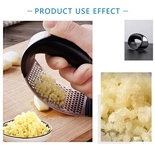 Skycool Garlic Press Rocker, Stainless Steel Garlic Chopper Sets Garlic