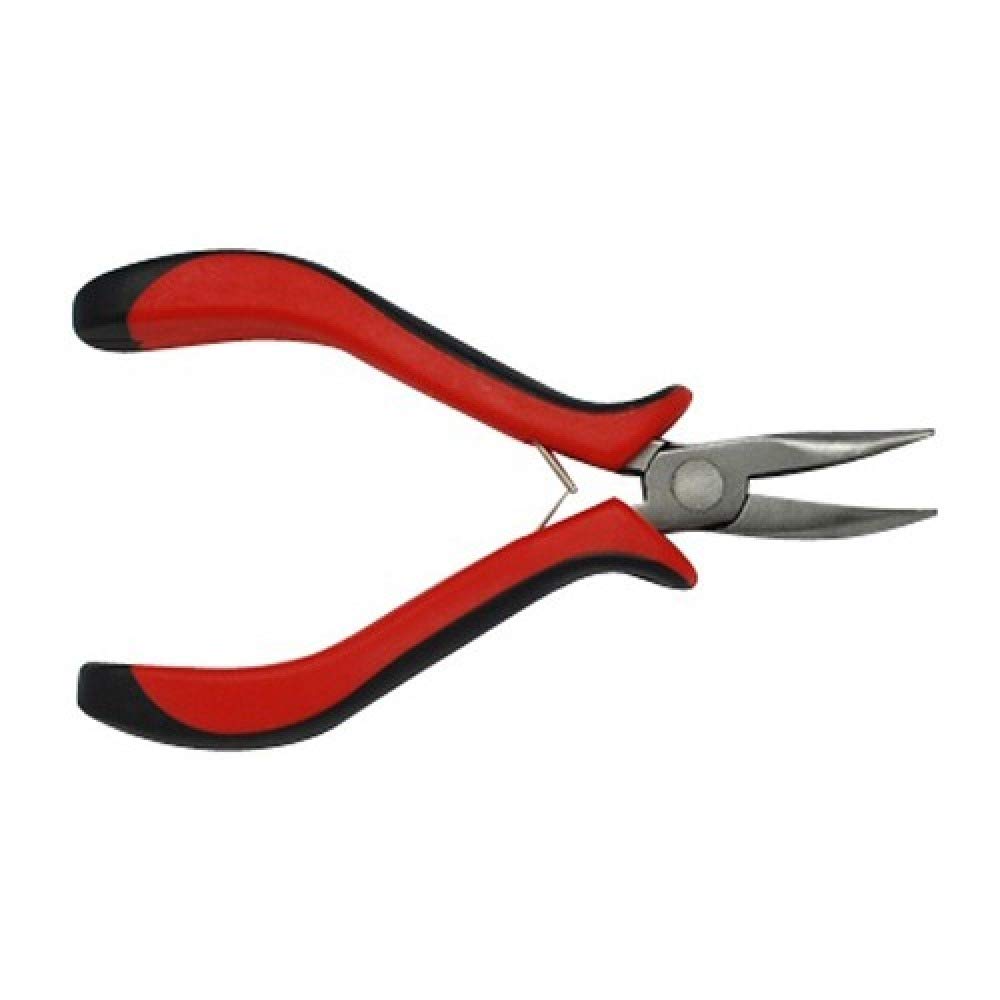 PandaHall 5.11 inch Carbon Steel Bent Nose Pliers Jewelry Pliers for DIY Jewelry Making