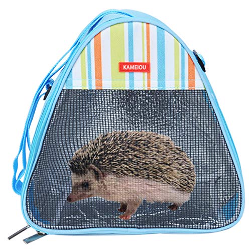 Travel Small Animal Guinea Pig Hamster Hedgehog Carrier Soft-side Bag with Strap Durable Breathable Portable Small Guinea Pig Chinchillas Hamsters Hedgehogs Carriers for Small Animals Car Carrier