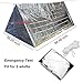 EMDMAK Emergency Mylar Thermal Survival Tent,Sleeping Bag Survival Shelter, Blanket 3 in 1 Emergency Survival Kit Heat Reflective Waterproof for Outdoor Camping Hiking or Adventures