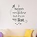 Travel Wall Decal Quote - I Haven't Been Everywhere But It's On My List - Inspirational Motivational Wall Art, Vinyl Lettering Wall Stickers for Office Living Room Home Decor - by Earthabitats