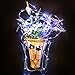 Bright Zeal 33' Ft Long LED Cool White Christmas String Lights Outdoor Waterproof - Cool White LED String Lights White Wire Battery Powered with Timer - Indoor Christmas Garland Christmas Tree Lights