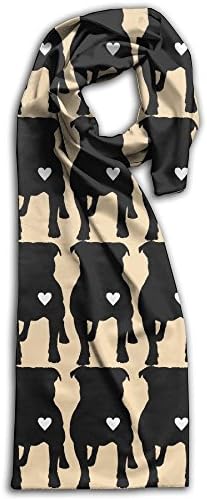 Aymitao Heart Pit Bull Terrier Unisex 100% Polyester Scarf Soft Shawl Cartoon Scarves