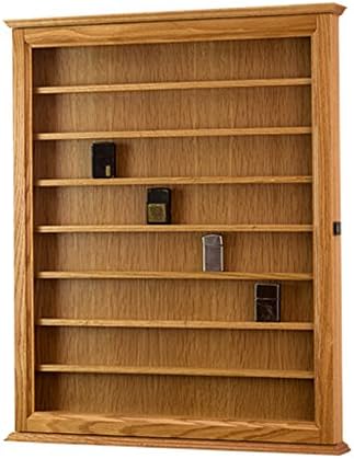 Large Zippo Lighter Display Cabinet- Oak *Hand Made in the USA*