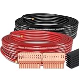 Jeemiter 8 Gauge Wire (50ft Each- Black/Red) Copper