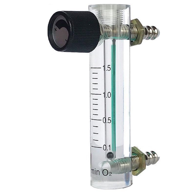 Photo 1 of 0.1-1.5LPM Gas Flow Meter with Control Valve, Oxygen Flow Regulator, Gas Flowmeter for Gas Oxygen Air Flow Meter, M10 Connector