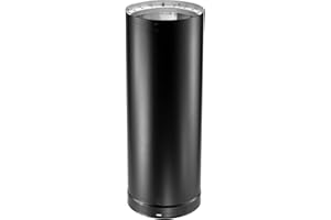 DuraVent DVL 6DVL-12 DVL Galvanized Steel/Stainless Steel Double Wall Wood Burning Stove Pipe Connector to Vent Smoke/Exhaust, 12" x 6" Diameter