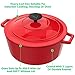 Vremi Enameled Cast Iron Dutch Oven Pot with Lid - 6 Quart Capacity for Preparing Low and Slow Cooking Meals - Electric Gas Stove Top Compatible Cookware - Deep Large - Red