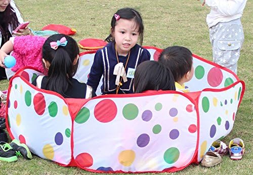 Kakato 1.2M/4ft Folding Hexagon Polka Dot Playpen Play Tent Bobo Ball Pool Play House for Children Baby Infant Kids Child (Balls NOT Included)