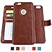 AMOVO Case for iPhone 6 Plus [2 in 1], Vegan Leather 2 in 1 Folio Detachable Wallet Case with Box for iPhone 6 Plus/iPhone 6s Plus case (iPhone 6 Plus/6s Plus(5.5'') Brown)