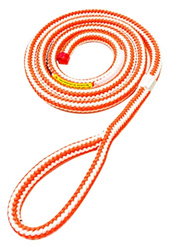 ROPE Logic Split Tail Hi-Vee 13mm X 5' Single Eye Rope, Orange/White