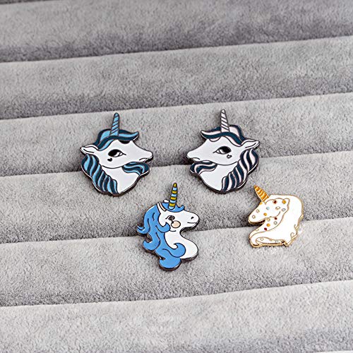 KimYoung Cute Enamel Lapel Pin Sets Carton Animal Brooch Pin (Unicorn Enamel Pins)