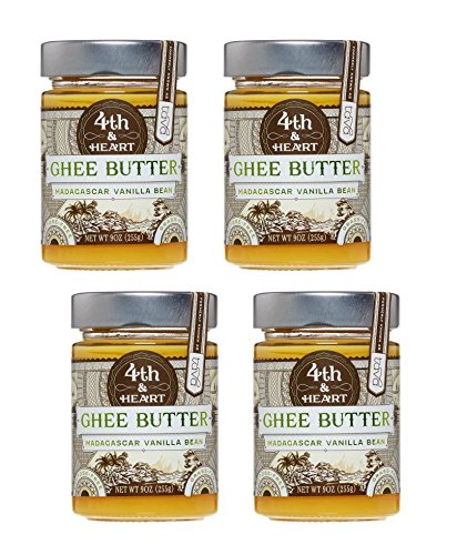 4th & Heart Ghee Butter Mit Vanilleschote – 9 Unzen, Laktosefrei, Grasgefüttert
