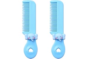 Kids Haircare Gift Set, 2 Adorable Animal Combs for Gentle Detangling, Safe Plastic Brush for Toddler & Preschooler Grooming 