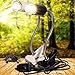 CTKcom UVA UVB Light Bulb Reptile Ceramic Heat Lamp Pet Heating Bulb Holder Clamp Lamp Fixture Heating Light Lamp for Reptiles,Aquarium Reptile Light Adjustable Habitat Lighting Stand,110V-130V(White)