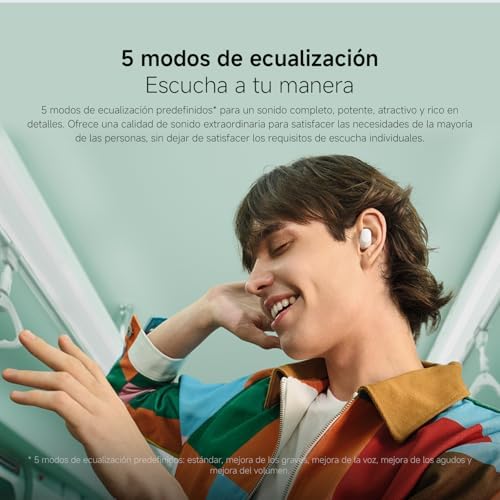 Redmi Buds 6 Play - Auriculares inalámbricos, cancelación de Ruido, Ligeros, hasta 36 Horas de autonomía, Bluetooth 5.4, Blanco (Versión ES)