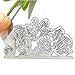 Leaves Flower Border Metal Die Cuts, Wedding Invitation Cutting Dies Cut Stencils Template for DIY Scrapbooking Photo Album Decorative Embossing Paper Dies for Card Making