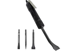 FUBAOLAI Pneumatic Chipping Hammer Air Flux Chipper (6,500 SPM) Scaling Hammer Chisel Fast Remove Weld Splatter, Slag, Metal Rust